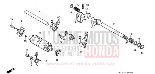 GEARSHIFT DRUM NX125V de 1997
